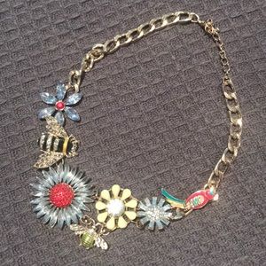Funky gold necklace